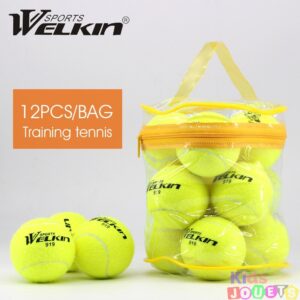 Sac 12 balles de tennis jaunes pour débutants